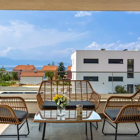 Larus On Island Krk For 6 People With Sea View & Only 500 M From The Sea *